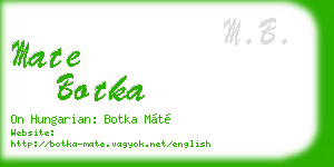 mate botka business card